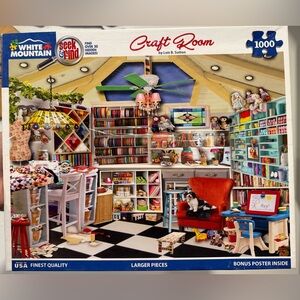 White Mountain Craft Room Puzzle with Vibrant Colors